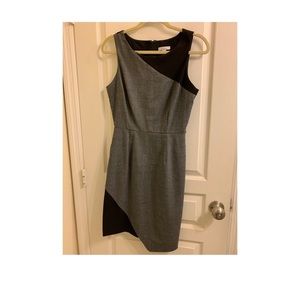 Black and Grey Strapless Dress